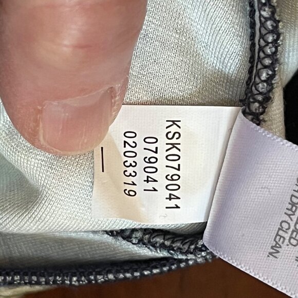 J. Jill Floral Ponte Pencil Skirt Navy Blue Floral Multicolor Midi Stretch Sz L - Picture 5 of 6